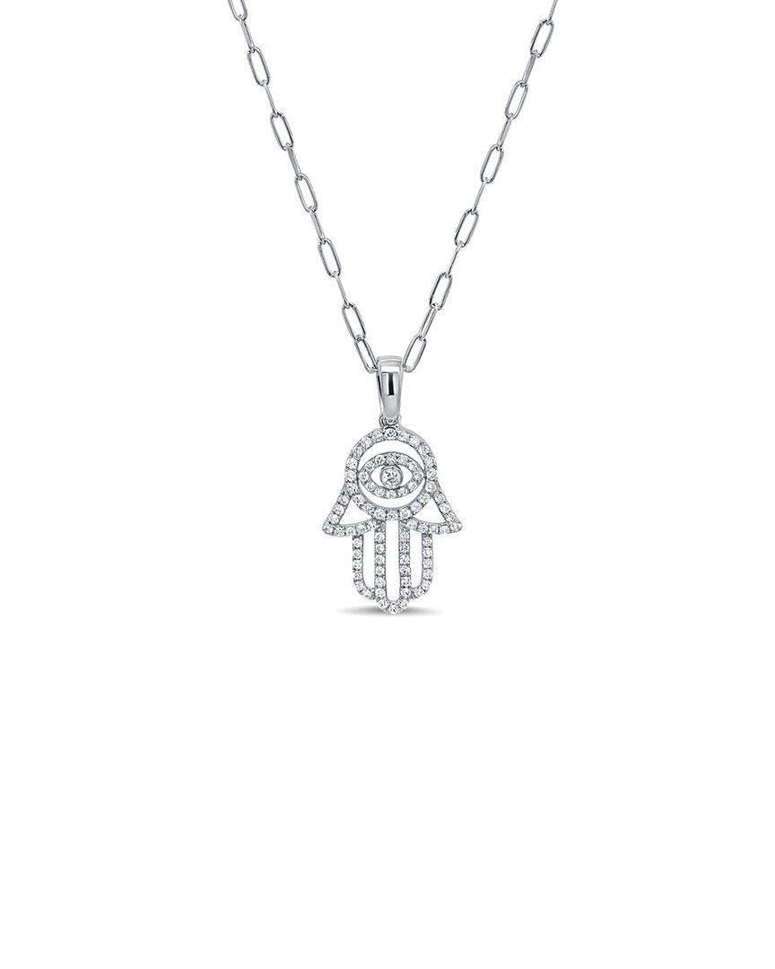 Sabrina Designs 14k 0.33 Ct. Tw. Diamond Hamsa Necklace