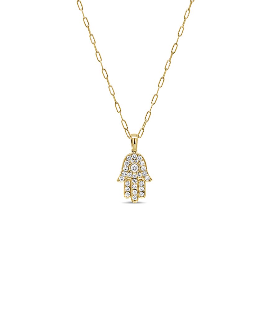 Sabrina Designs 14k 0.63 Ct. Tw. Diamond Hamsa Necklace