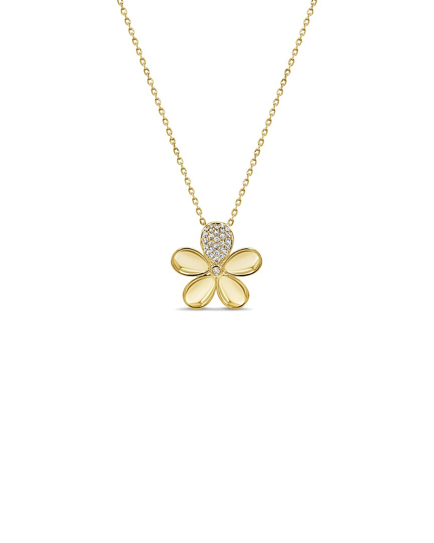 Sabrina Designs 14k 0.13 Ct. Tw. Diamond Flower Necklace