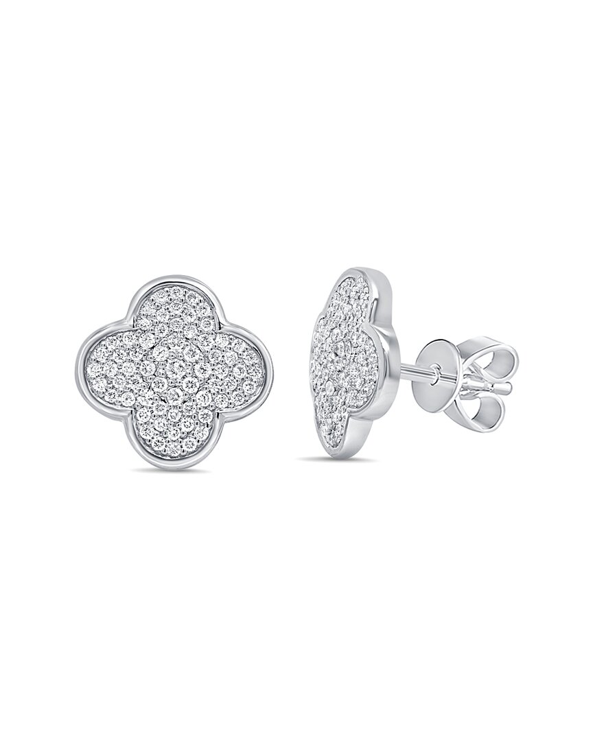Sabrina Designs 14k 1.63 Ct. Tw. Diamond Clover Stud Earrings