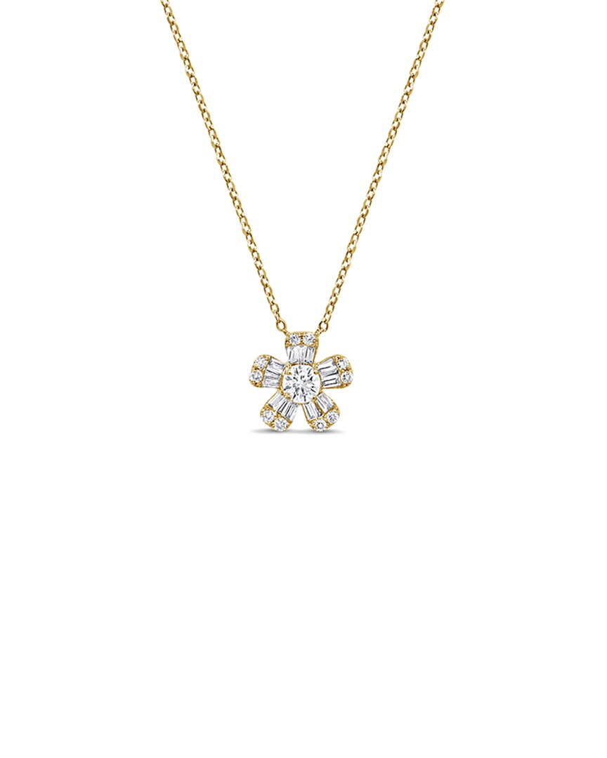 Sabrina Designs 14k 0.54 Ct. Tw. Diamond Flower Pendant
