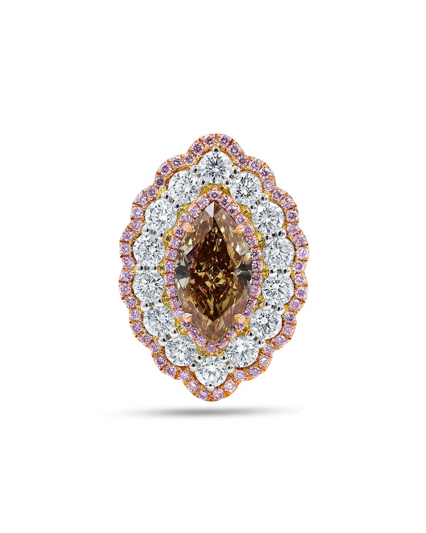 Diana M. Fine Jewelry White Gold 5.03 Ct. Tw. Diamond Half-set Ring