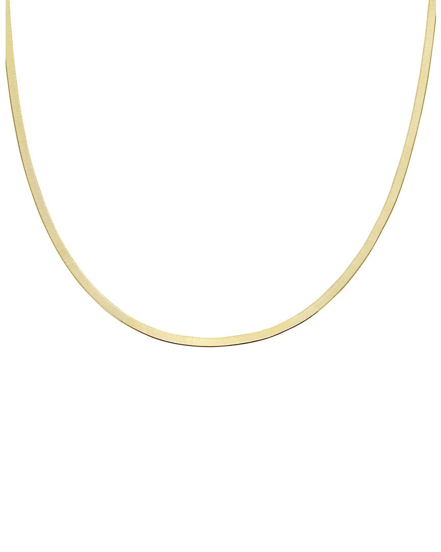 Italian Gold Herringbone Chain Necklace