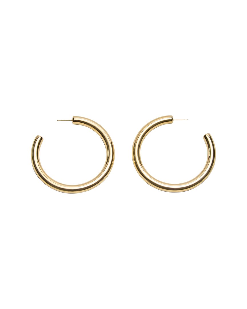 St. Moran 18k Plated Tube Hoops