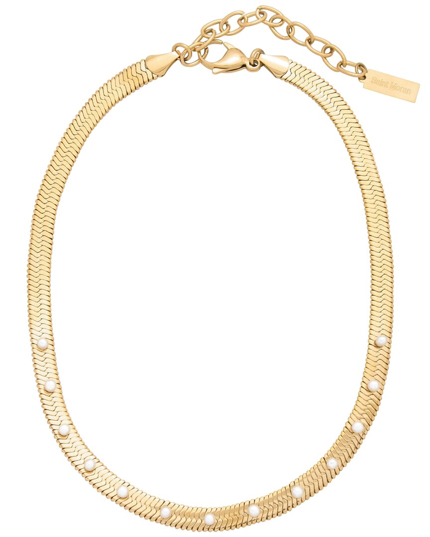 St. Moran Gemstone Snake Chain Necklace