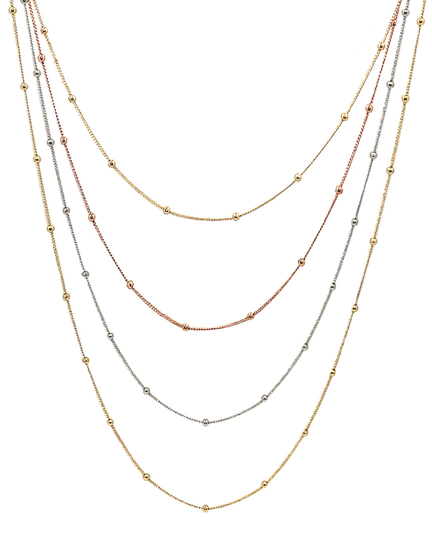 Savvy Cie 14k Tri-tone Plated Necklace