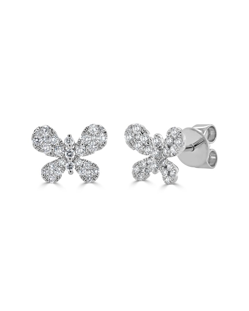 Sabrina Designs 14k 0.47 Ct. Tw. Diamond Butterfly Earrings
