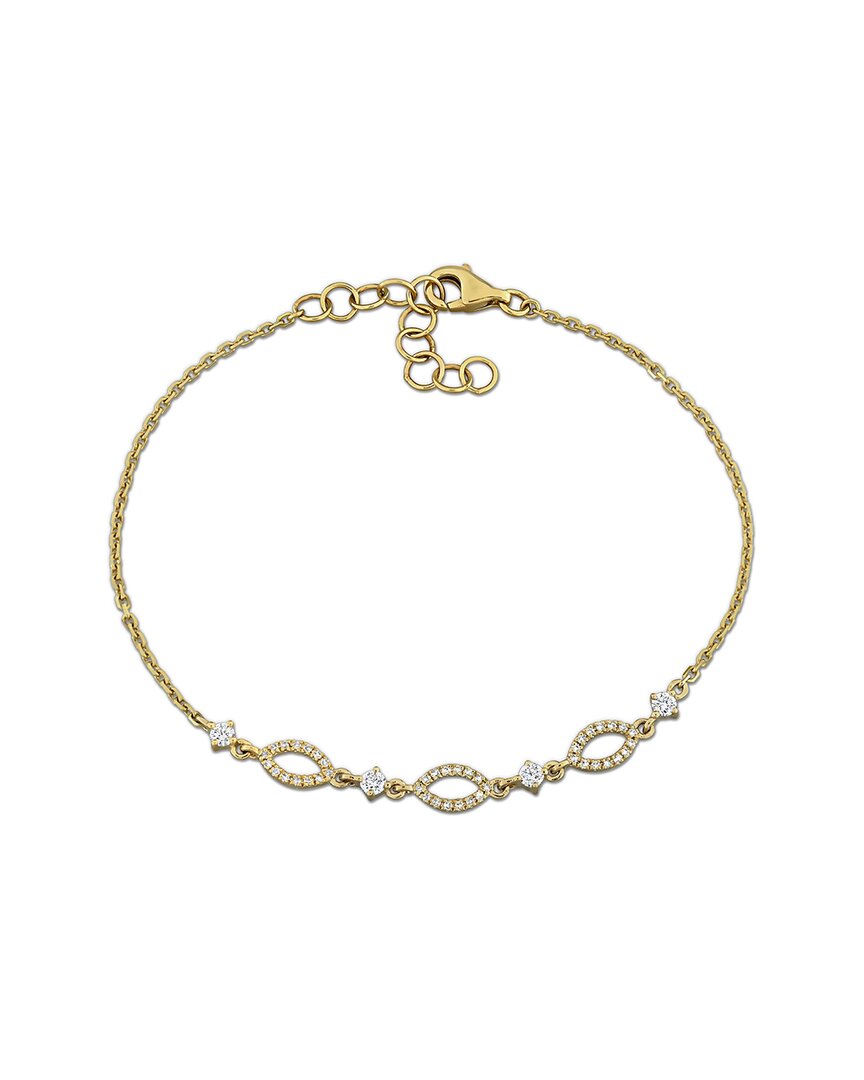 Rina Limor 14k 0.25 Ct. Tw. Diamond Link Bracelet