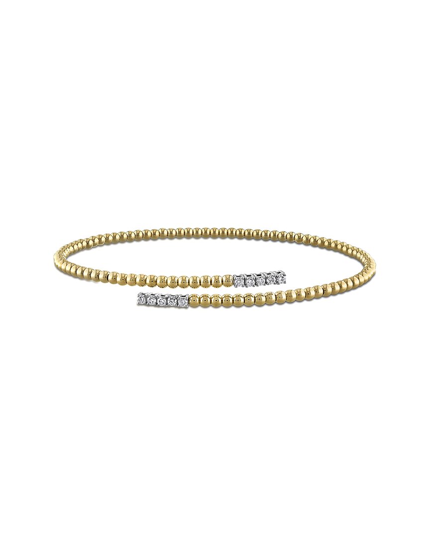 Rina Limor 14k 0.20 Ct. Tw. Diamond Bangle Bracelet