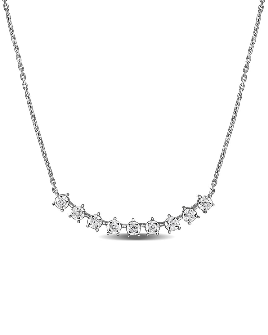 Rina Limor 14k 0.24 Ct. Tw. Diamond Center Design Necklace