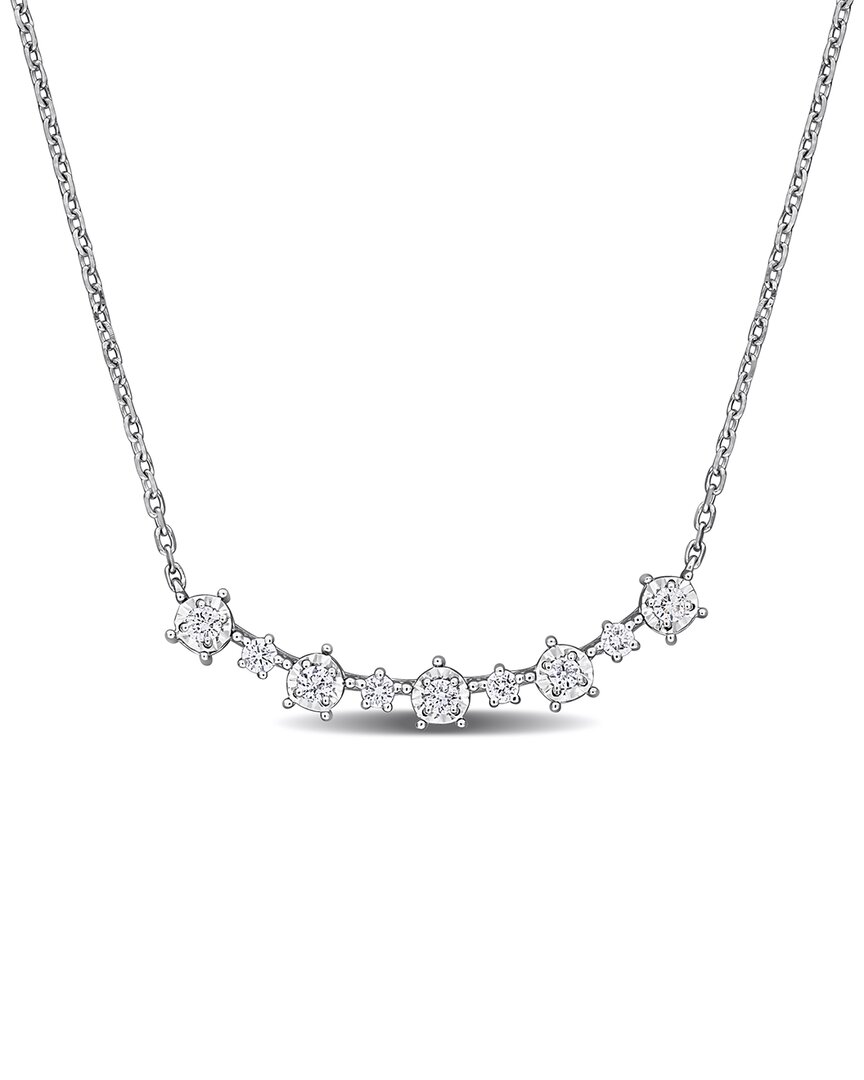 Rina Limor 14k 0.21 Ct. Tw. Diamond Center Design Necklace