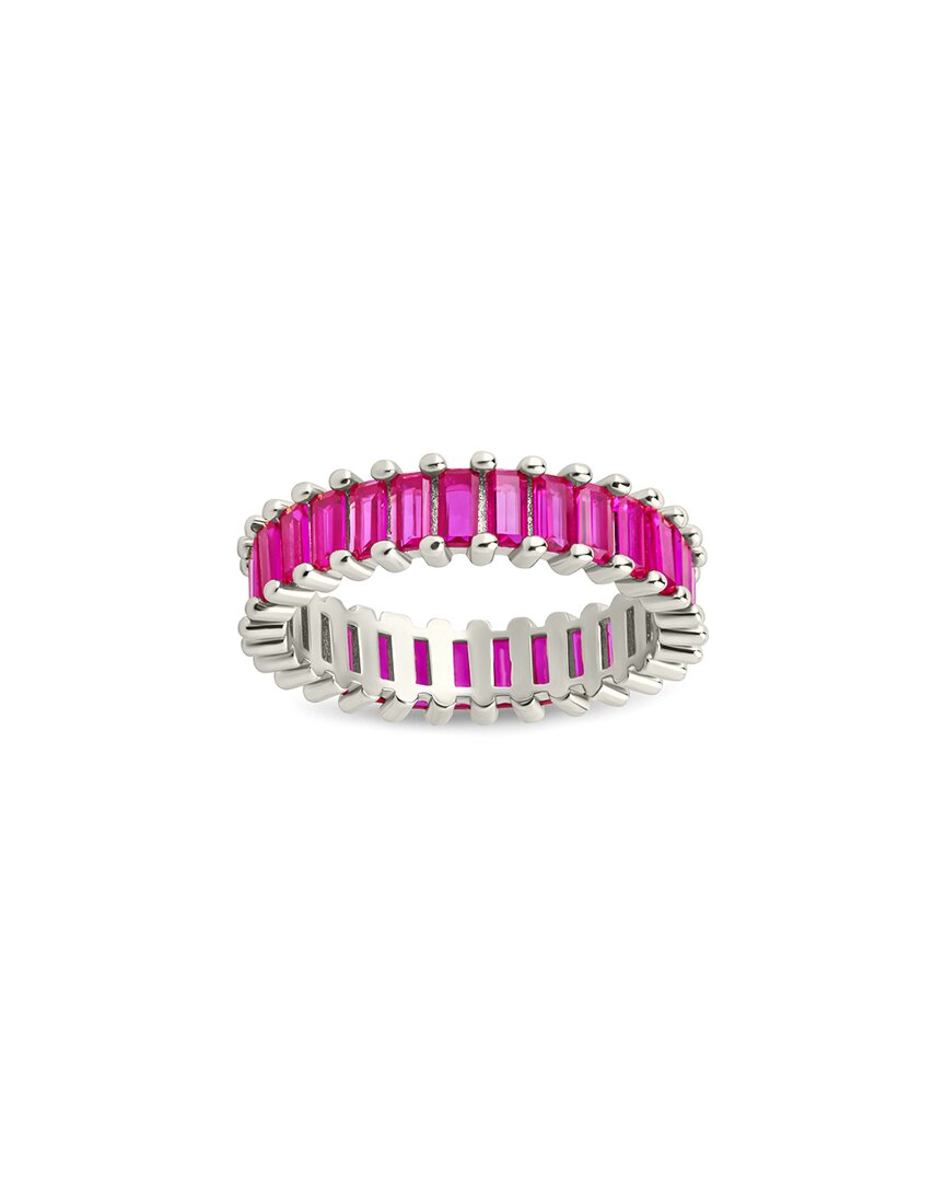 Sterling Forever Cz Caroline Rainbow Eternity Ring