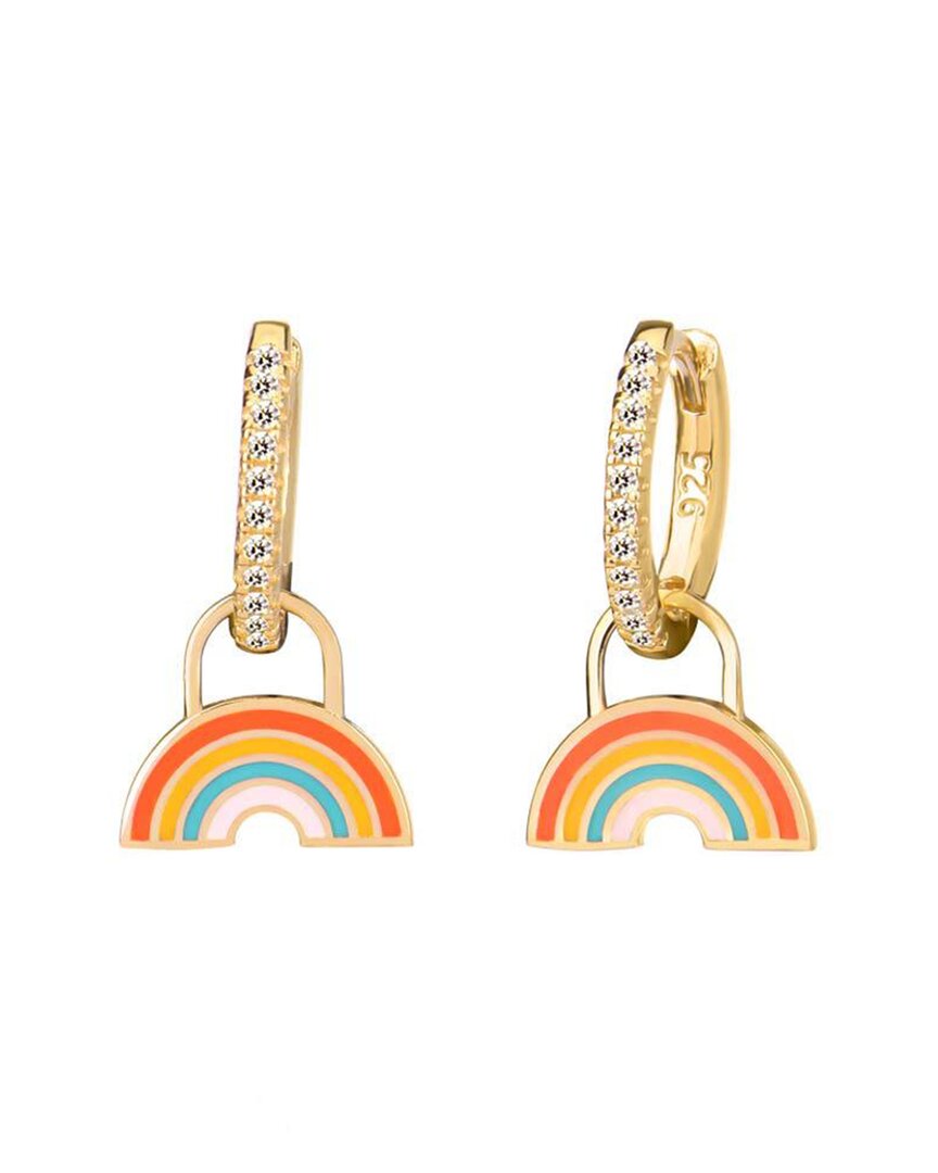 Shop Gabi Rielle Color Forward 14k Vermeil Crystal & French Enamel Rainbow Earrings