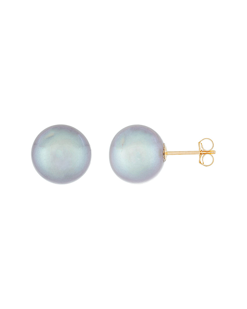 Splendid Pearls 14k 10-10.5mm Pearl Earrings