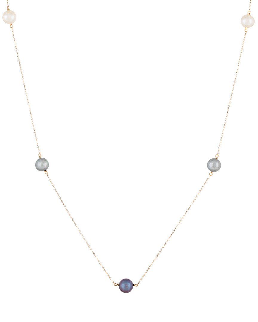 Splendid Pearls 14k 6-7mm Pearl Necklace