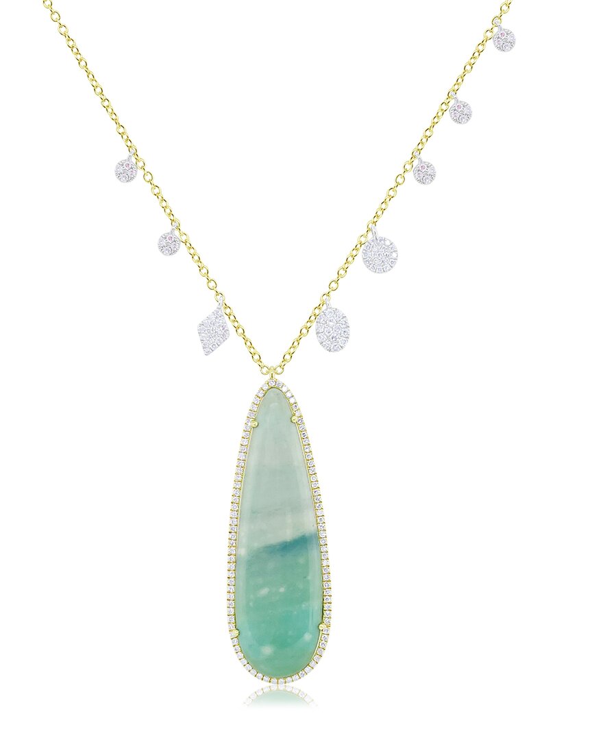 Meira T 14k 0.40 Ct. Tw. Diamond & Opalized Wood Bracelet