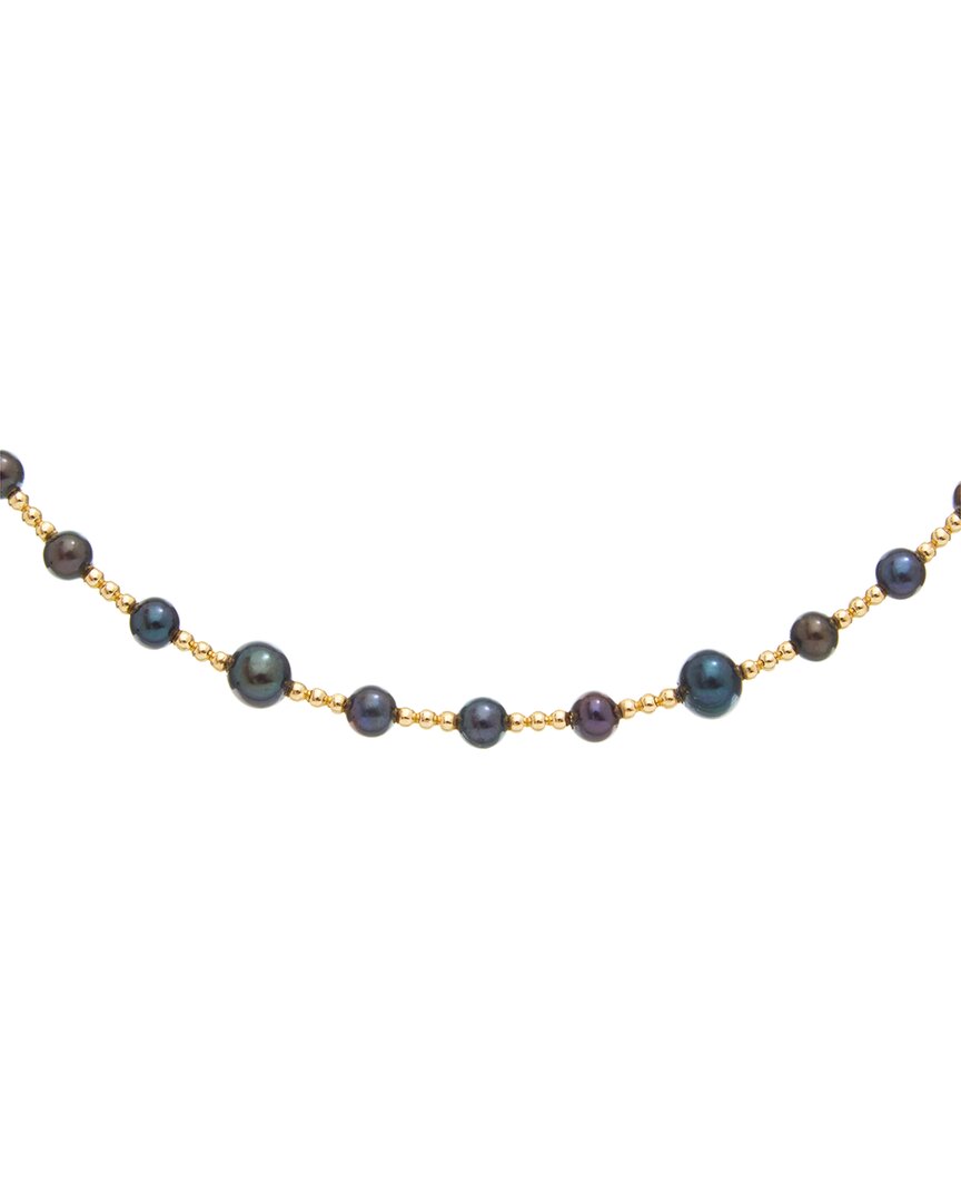 Maitre De Diamant 18k 4.5-6.5mm Pearl Necklace In Gold
