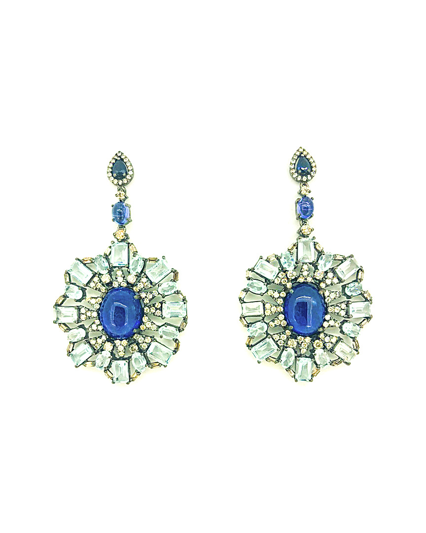 Arthur Marder Fine Jewelry Silver 1.75 Ct. Tw. Diamond & Gemstone Earrings