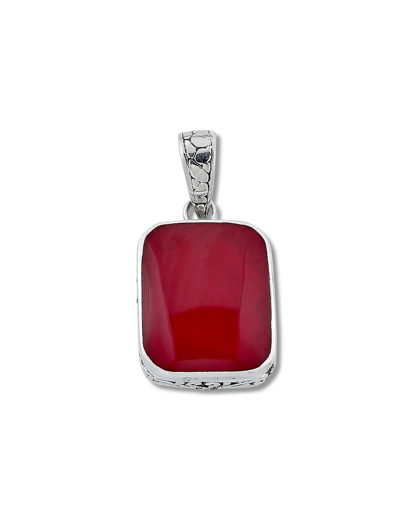 Samuel B. Silver Coral Octo Pendant In Red