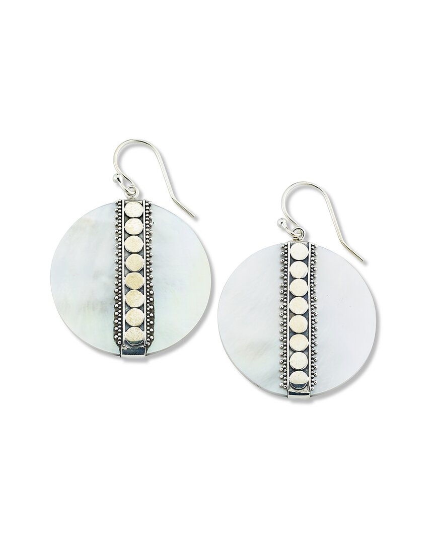 Samuel B. Silver Pearl Dot Design Earrings