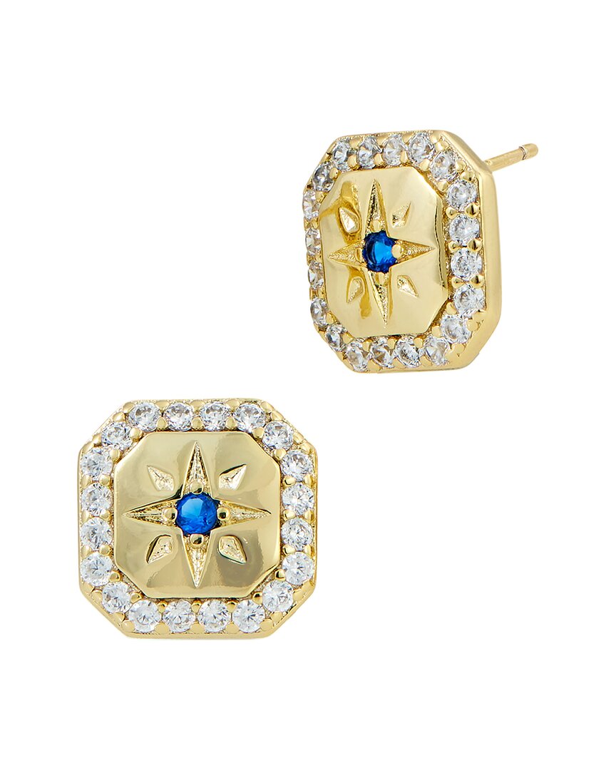 Savvy Cie 18k Plated Cz Studs