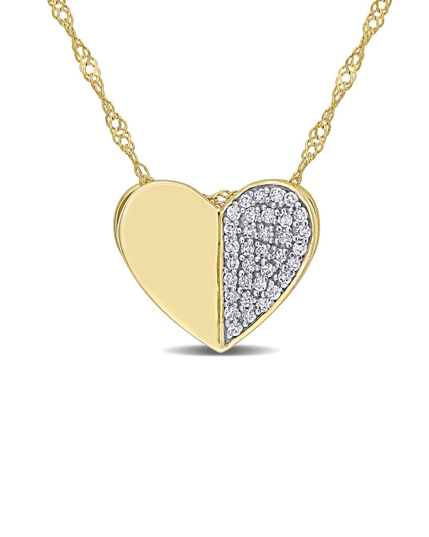 Rina Limor 10k Diamond Heart Necklace