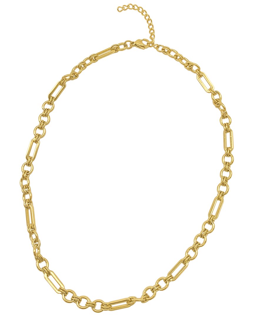 Adornia 14k Plated Mixed Link Necklace