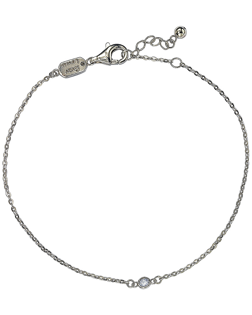 Shop Suzy Levian Dnu 0 Units Sold  14k 0.15 Ct. Tw. Diamond Solitaire Station Bracelet