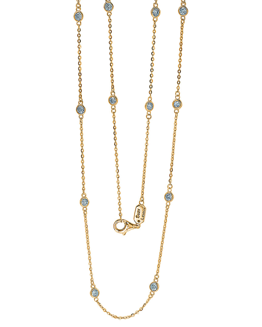 Suzy Levian 14k 1.00 Ct. Tw. Diamond Station Necklace