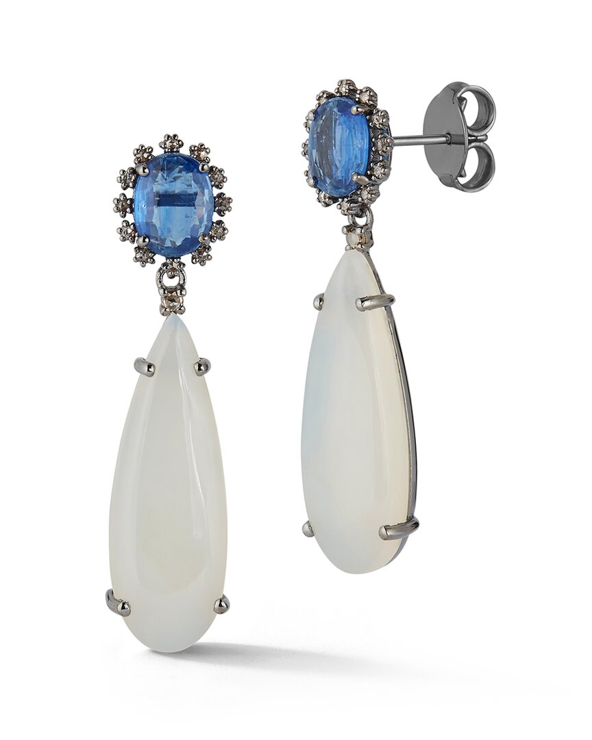 Banji Jewelry Dnu 0 Units Sold  Silver 0.35 Ct. Tw. Diamond & Gemstone Drop Earrings