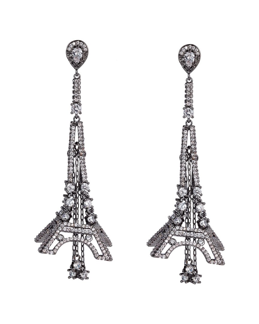 Eye Candy La Cz Eiffel Tower Drop Earrings