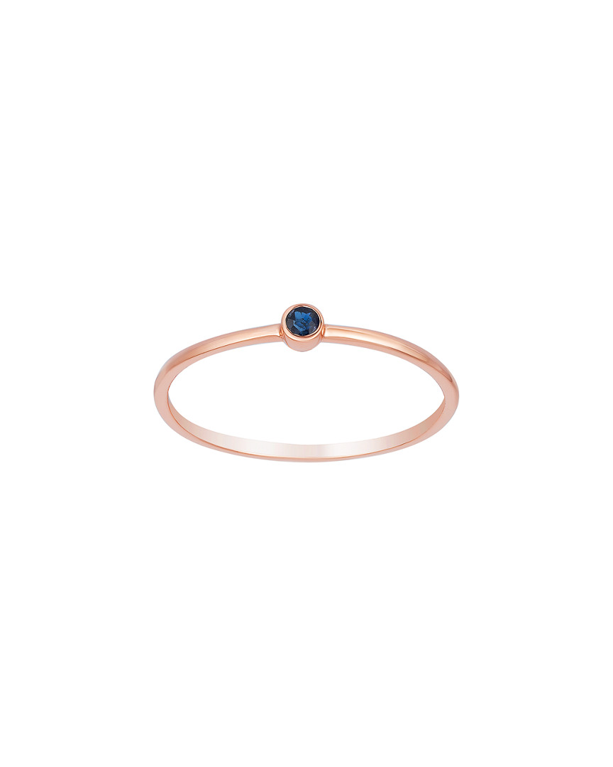 Ariana Rabbani 14k Rose Gold Blue Sapphire Ring
