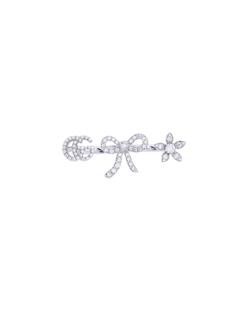 Gucci Flora 18k 0.81 Ct. Tw. Diamond & White Diamond Ring