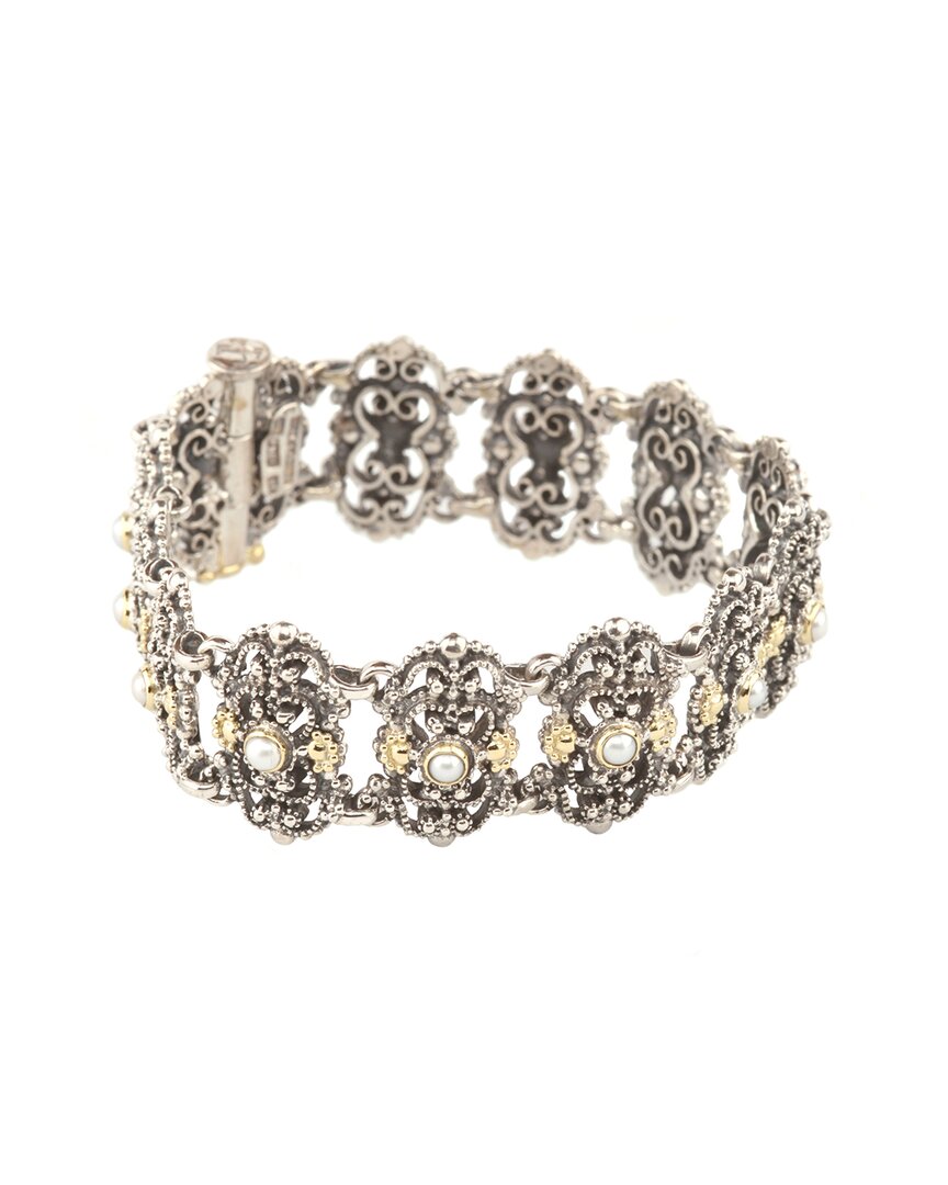 Konstantino 18k & Silver 2.5mm Pearl Bracelet In Gold