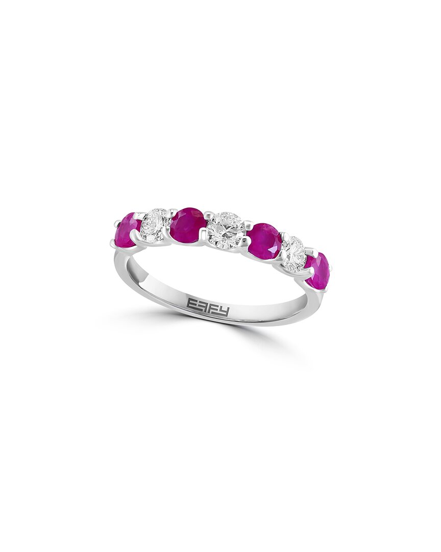 Effy Fine Jewelry 14k 1.39 Ct. Tw. Diamond & Ruby Ring