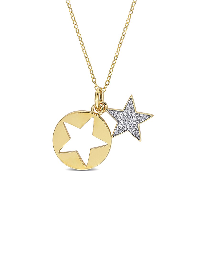 Rina Limor Vermeil Diamond Star Necklace
