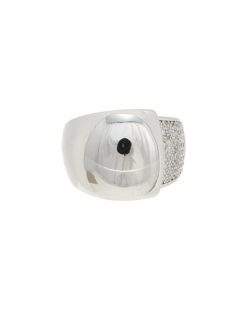 Meshmerise 18k Over Silver Cz Ring