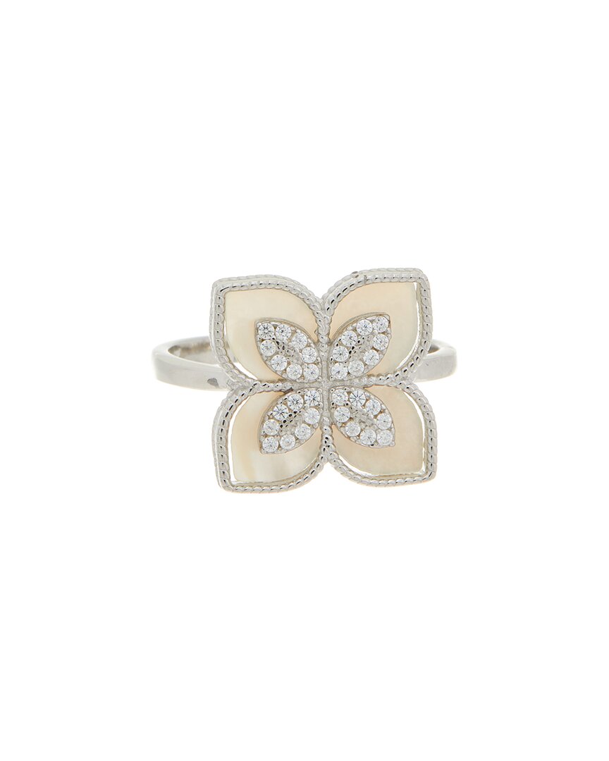 Meshmerise 18k Over Silver Cz Ring