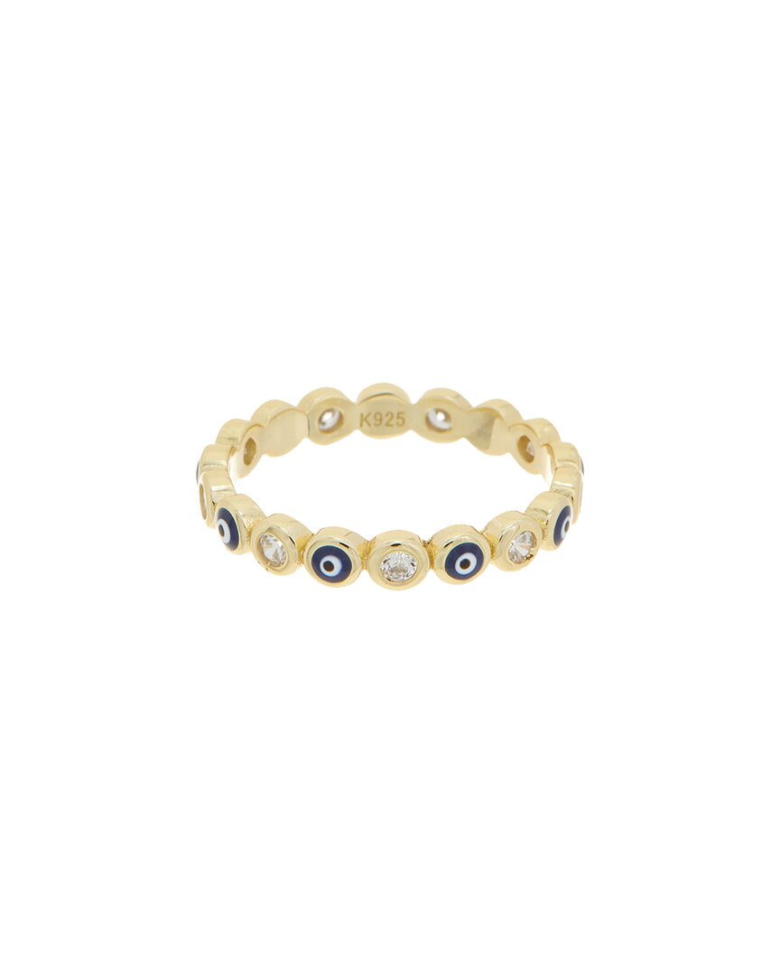 Meshmerise 18k Over Silver Cz Ring