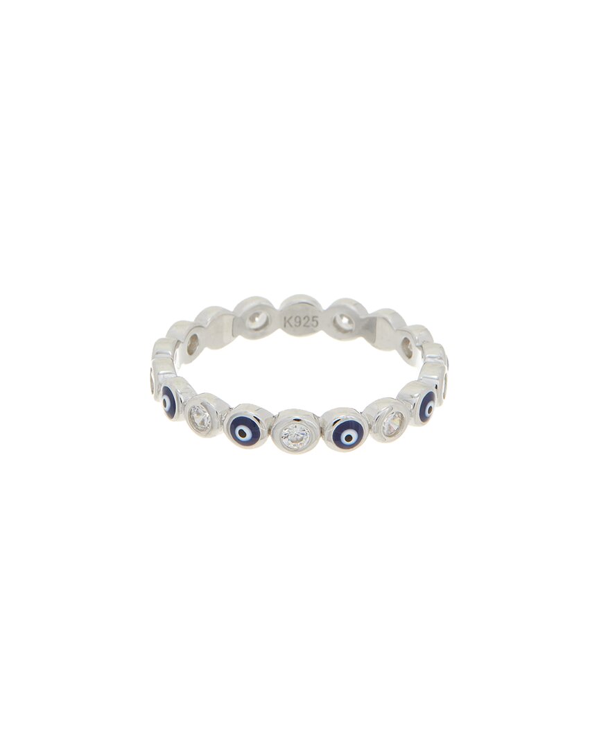 Meshmerise 18k Over Silver Cz Ring