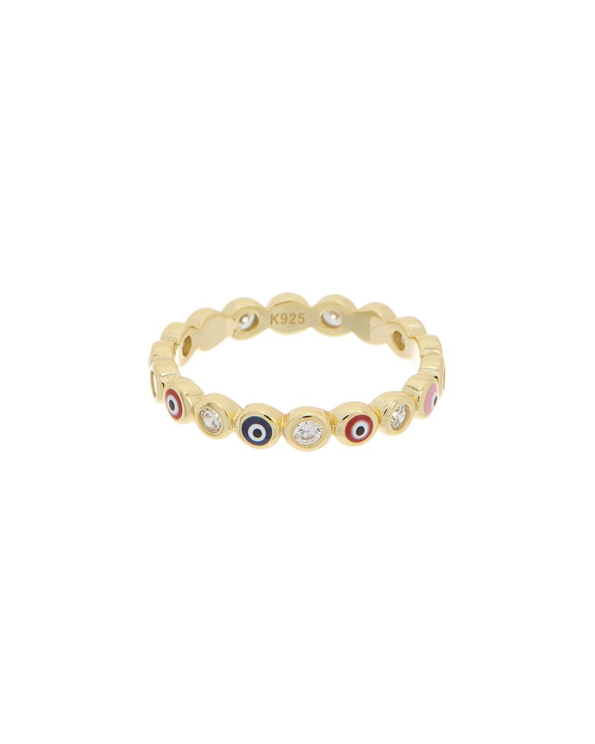 Meshmerise 18k Over Silver Cz Ring