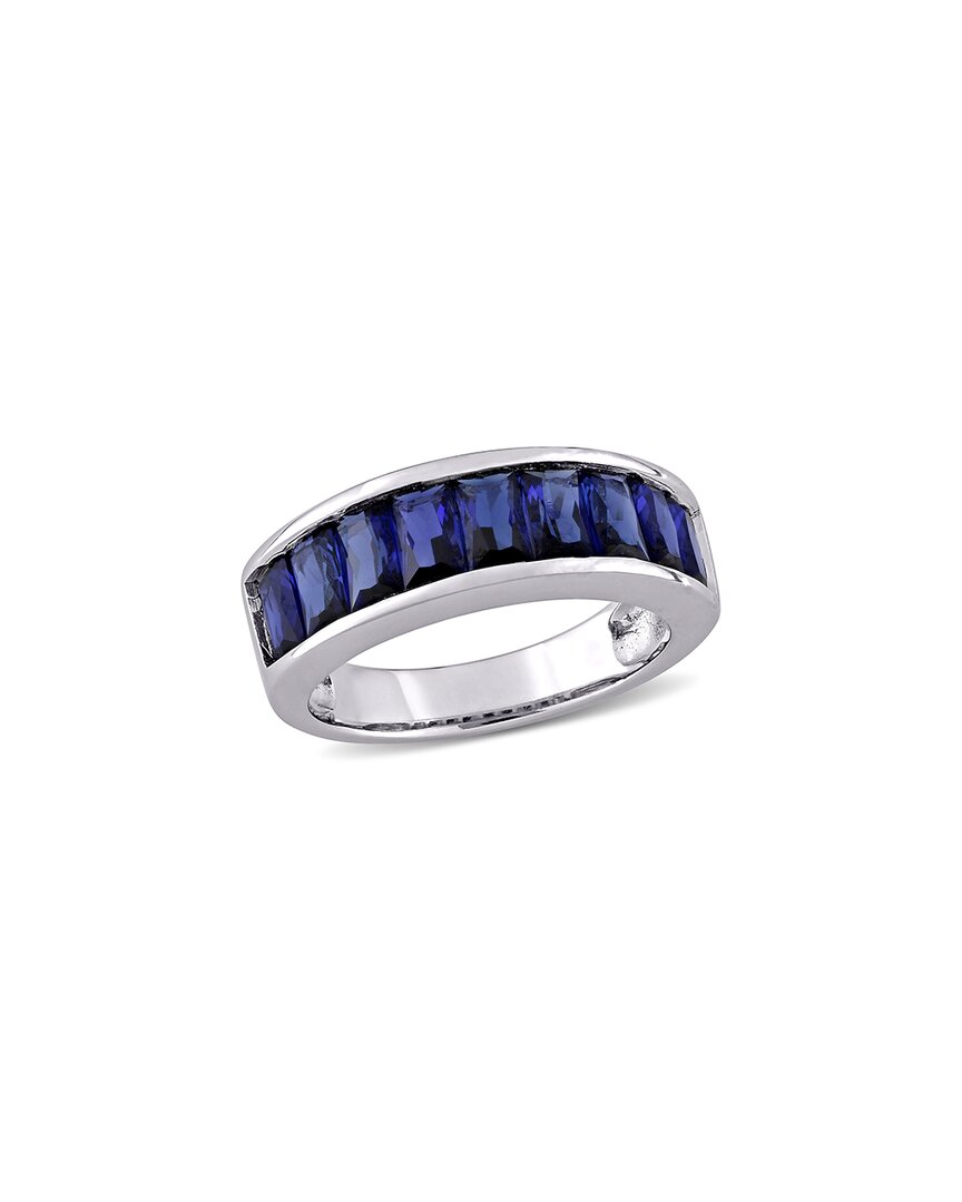 Rina Limor 2 3/4 Ct Tgw Baguette-cut Created Blue Sapphire Se In Blue