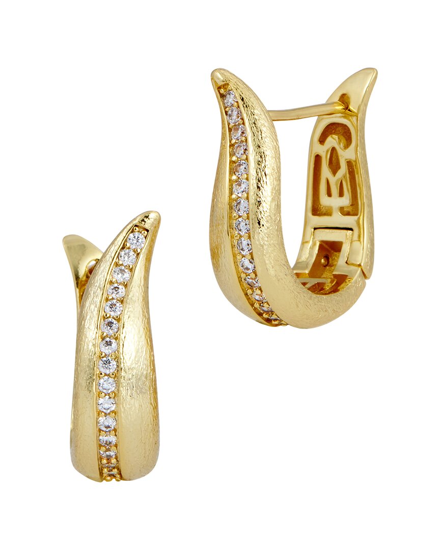 Savvy Cie Silver Cz Hoop Earrings