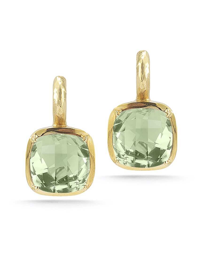 I. Reiss 14k 7.00 Ct. Tw. Green Amethyst Earrings