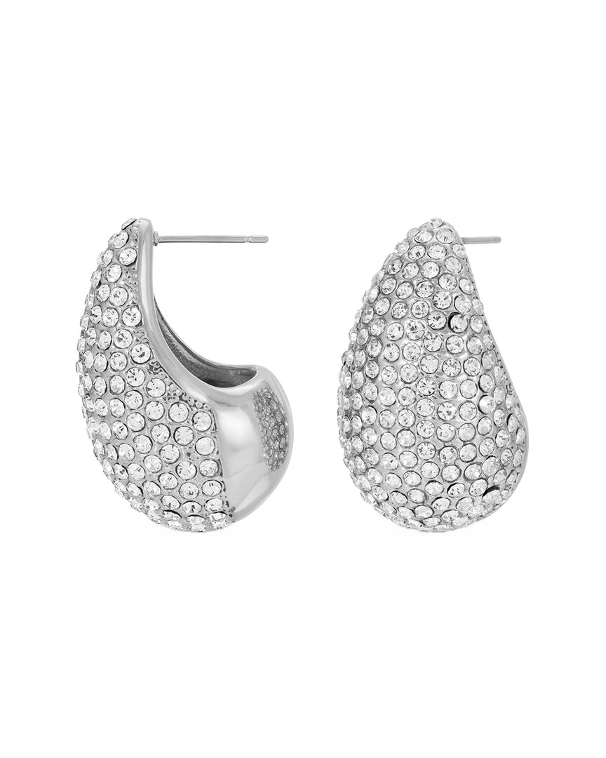Eye Candy La Women's Luxe Mallory Silvertone & Cubic Zirconia Drop Earrings
