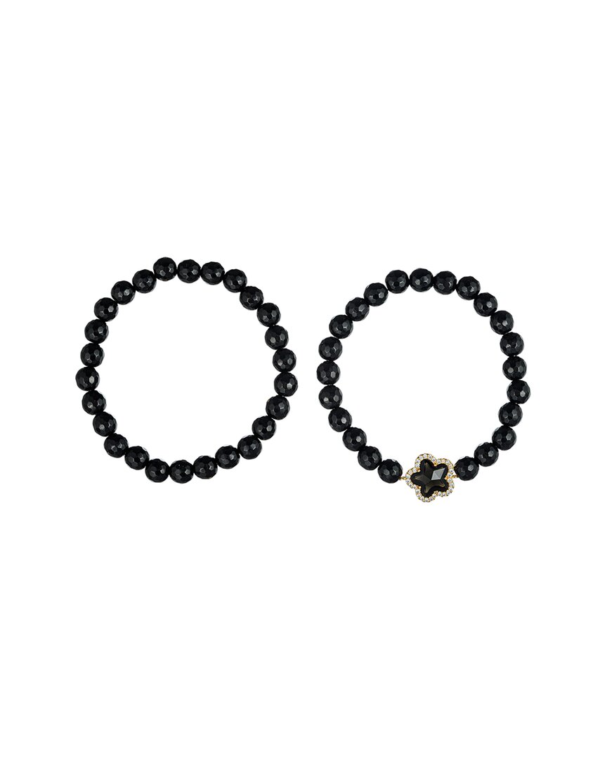 Eye Candy La Onyx Stack Bracelet