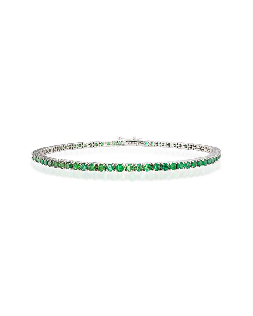 Forever Creations Signature Collection 14k 5.70 Ct. Tw. Diamond & Emerald Bracelet