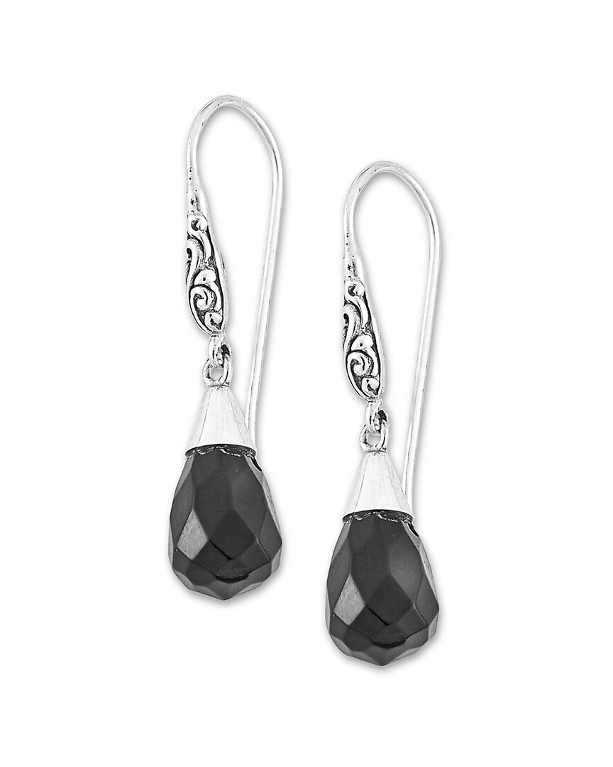 Samuel B. Silver Black Onyx Drop Earrings