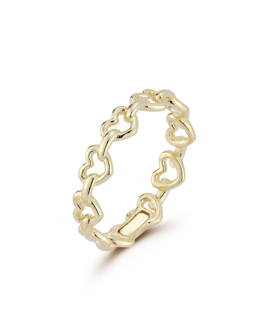 Italian Gold Heart Link Ring