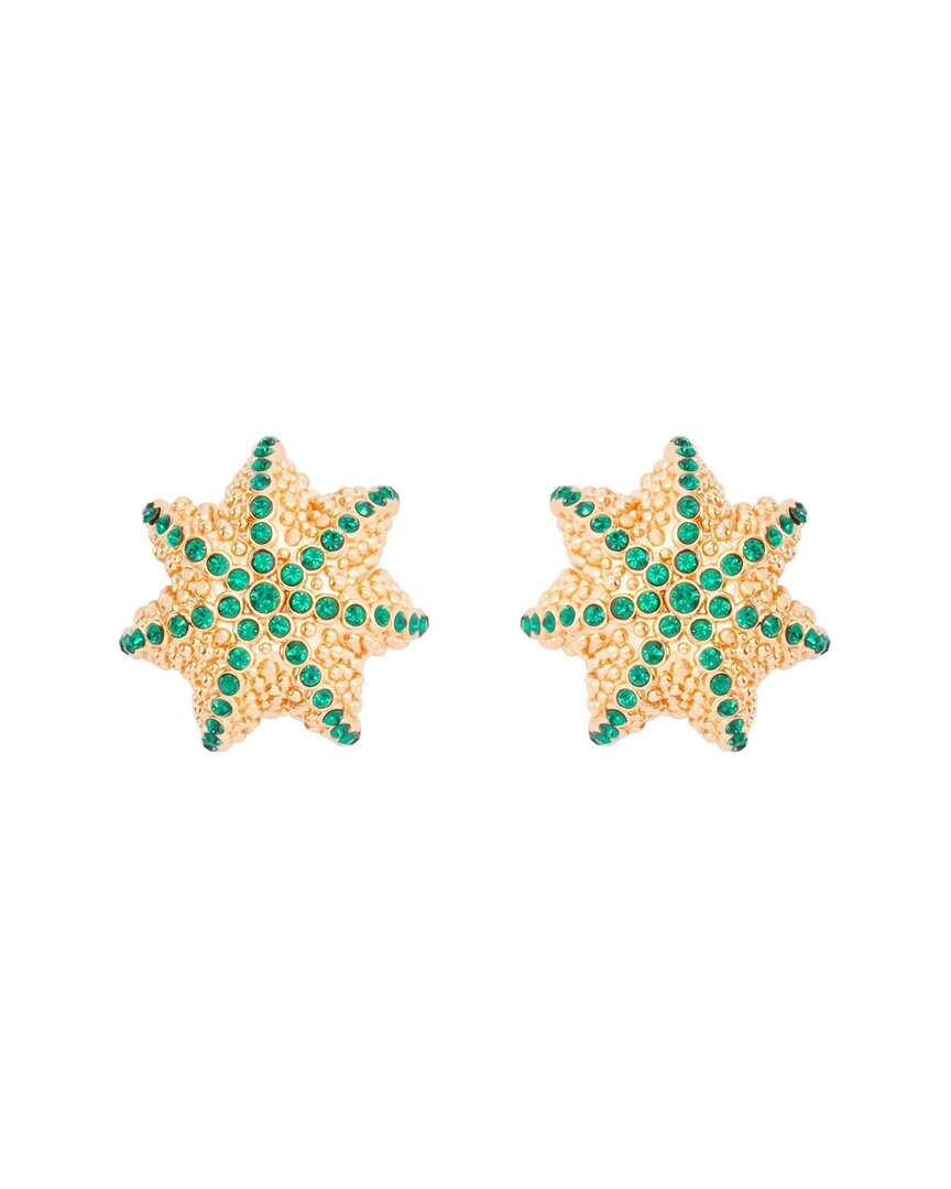 Oscar De La Renta Enamel Cactus Ball Earrings